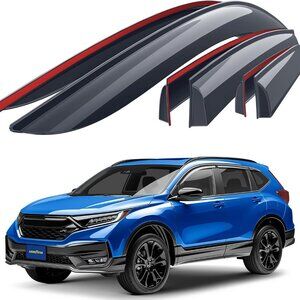 Goodyear Shatterproof Window Deflectors for Honda CR-V 2017-2022, Tape-on Rain